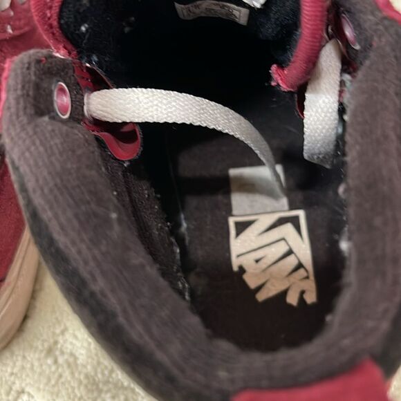 Vans Men's Red High-Top Sneakers - Picture 6 of 7